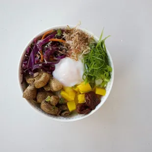 a bowl of food on a table