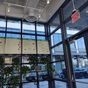 a view of the inside of a restaurant