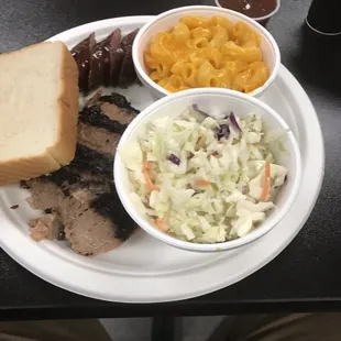 2 meat brisket &amp; sausage.