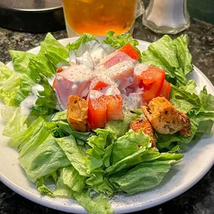 a plate of salad