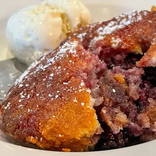 a plate of dessert