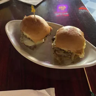 Classic Slider and Skirt Steak Slider both very good