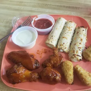 The sampler appetizer platter