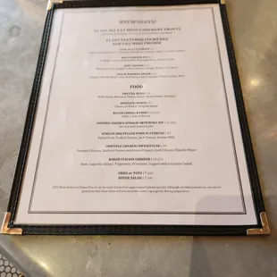 Limited Tuesday menu