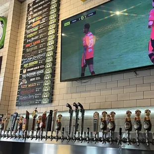 Bar and beer menu.