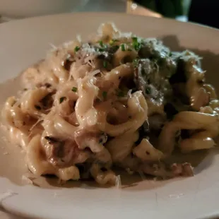 Decadent wild mushroom pasta