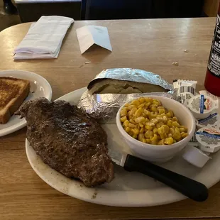 Mon/5:00Pm : Tonight's Dinner Special" - Steak, Baked Potato &amp; (1) Veggie: $12.08 + .07% tax + 0.18% tip = $ .