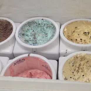 a variety of ice creams