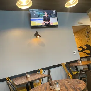 Televising throughout... very spacious.