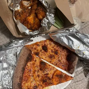 Cheese pizza &amp; wings