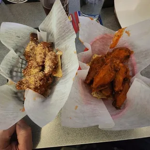Garlic parm and FLB wings
