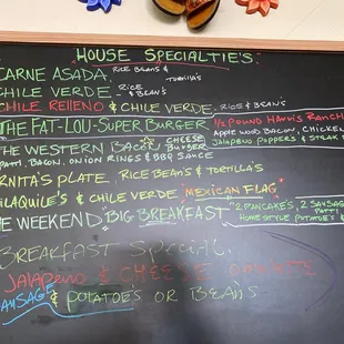 House Specials today!