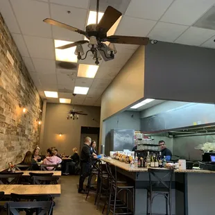 Indoor seating and order counter