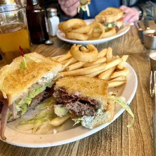 We both had the Blue burgers. Nicely done!