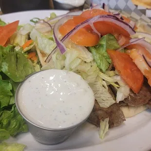 Gyro with side salad