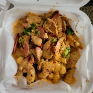 Shrimp loaded fries