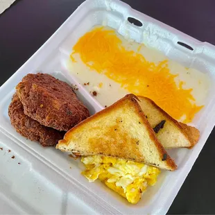 Breakfast platter with Salmon Croquettes