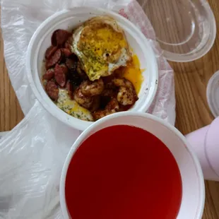 Classic Shrimp and Grits with Brunch Punch