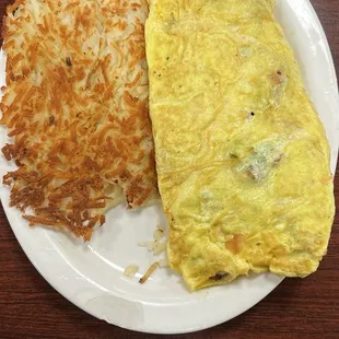 Build your own omelette: cheese, sausage, bacon, broccoli