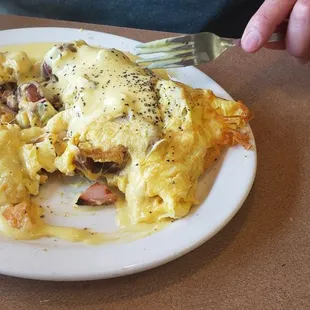 Inside Mike&apos;s omelette