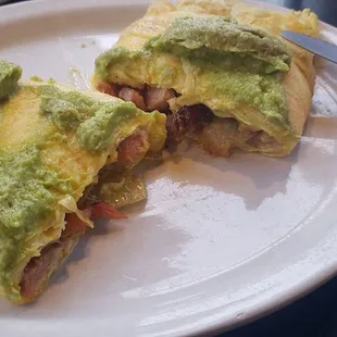 Inside Emily&apos;s omelette