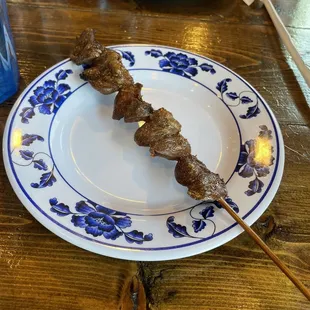 Chicken heart skewer
