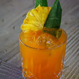 Big River- Mescal and pineapple with saffron, turmeric and peppers