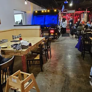 the inside of a restaurant