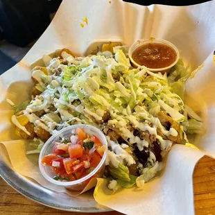 Tatchos with carnitas