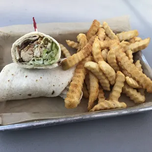 Chicken bacon ranch wrap with no tomatoes on white