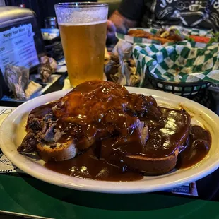 Open Faced Roast Beef
