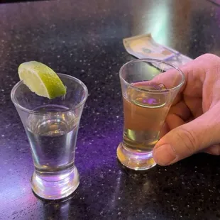 Shots! Tequila and Jack Fire