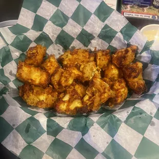 a basket of fried chicken