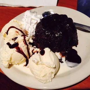 Chocolate lava cake.