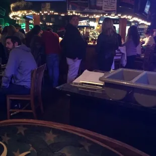 The bar area.
