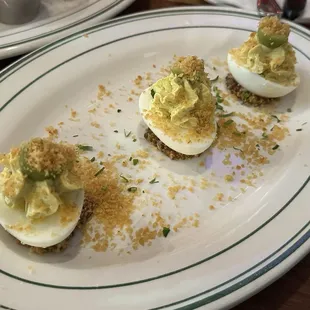 Dirty Martini Deviled Eggs