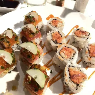 Lost Rainbow (left) Spicy Tuna Crunchy (right)