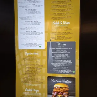 Menu board