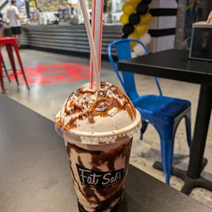 @endoedibles 09/13/24 #2 Shake - Coffee ice cream, shaved dark chocolate, smashed pretzels