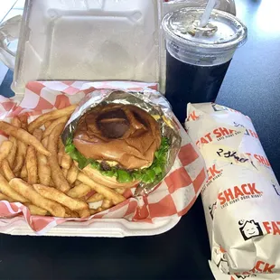 11am-4pm $10.99 burger lunch special. Single cheeseburger, french fries &amp; fountain drink. $10.99 half-fat shack.