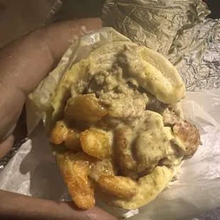 Fat shack half  Cheesesteak, chicken fingers, jalapeño poppers, mozzarella
 sticks, french fries &amp; honey-jalapeño mustard