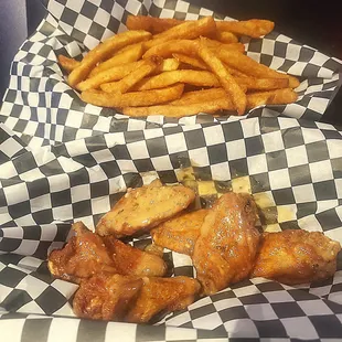 Wings and fries