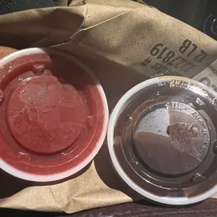 Strawberry and chocolate dipping sauce