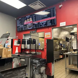 Ordering area. Kiosk or with person.