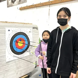 Our first time archery.