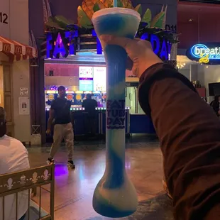 Yard Dog with Blue Raspberry and Pina Colada with a Shot of Vodka, yummy