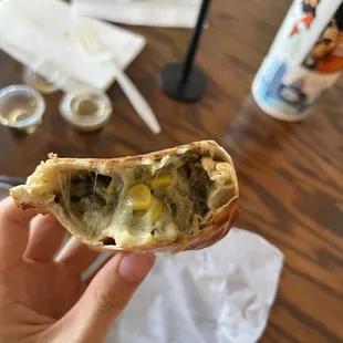 Chile poblano and cheese