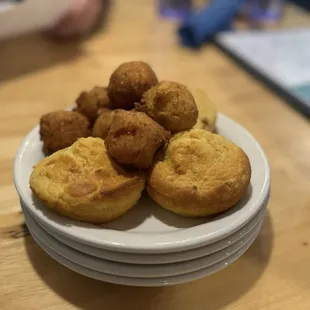 Hush puppies and corn bread