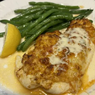 Parmesan Crab Crusted Flounder