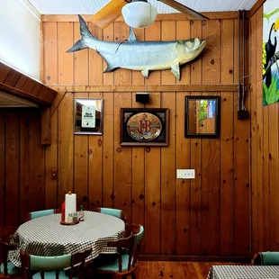 July 2021: One of at least two large catches original owner Bill has gracing the walls